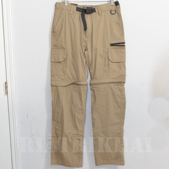 Men's Convertible Pants Shorts BC Clothing TAN - Picture 2 of 8